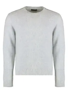 Prada Men's Virgin Wool Sweater in Light Blue