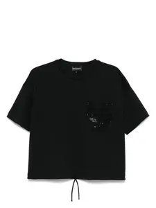 Emporio Armani Women's Cotton T-Shirt in Black