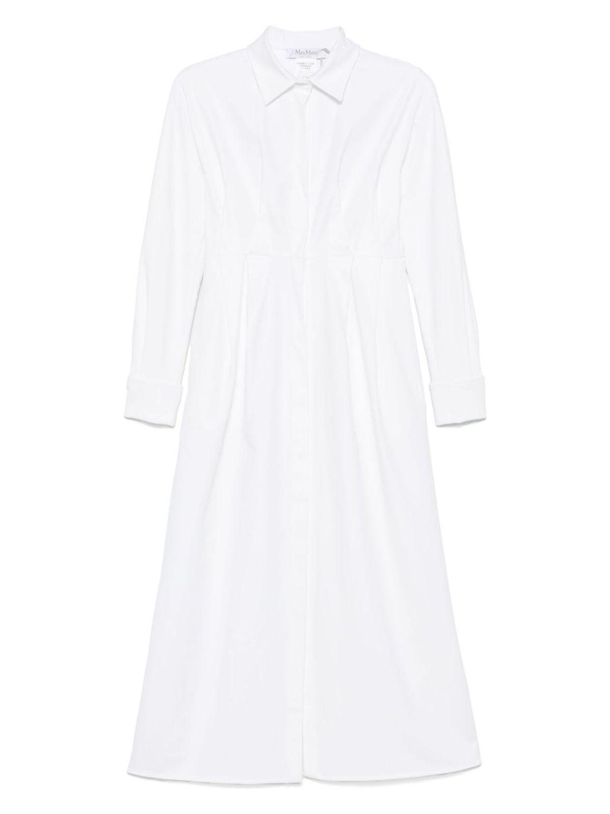 Max Mara Women's Cotton Long Shirt Dress in White