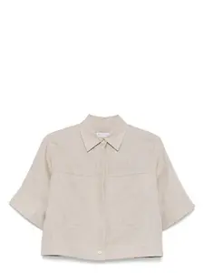 Max Mara Women's Linen Shirt in Beige