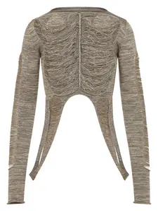 Rick Owens Women's Tanja Ls Top in Metallic