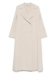 S Max Mara Max Mara Women's Wool Double-Breasted Coat in Beige