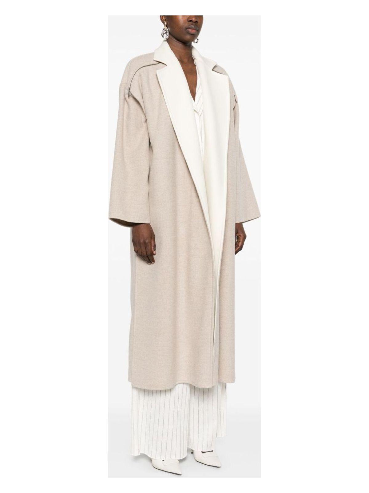Max Mara Wool Long Coat in Grey