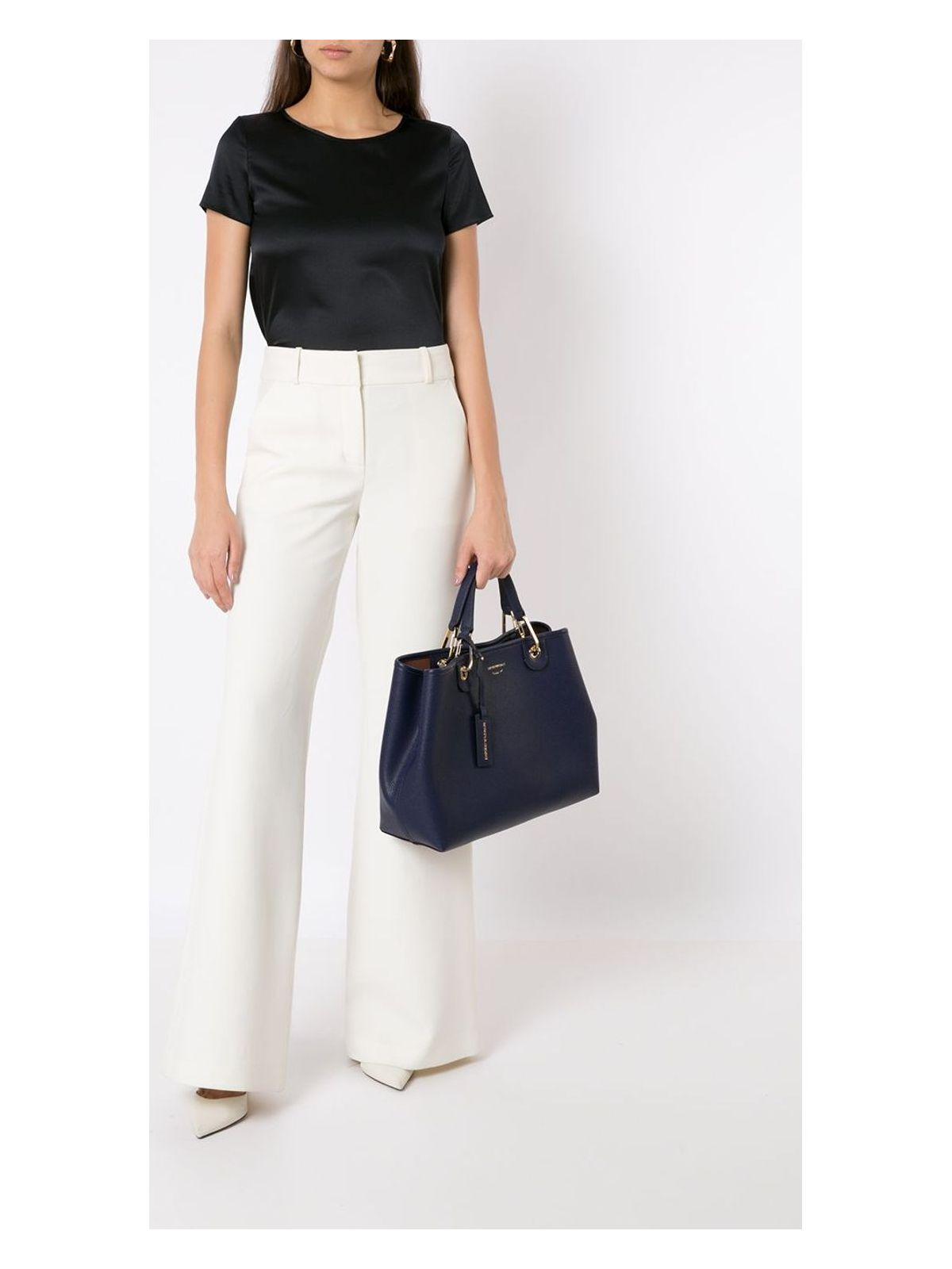 Emporio Armani Women's Silk Top in Blue