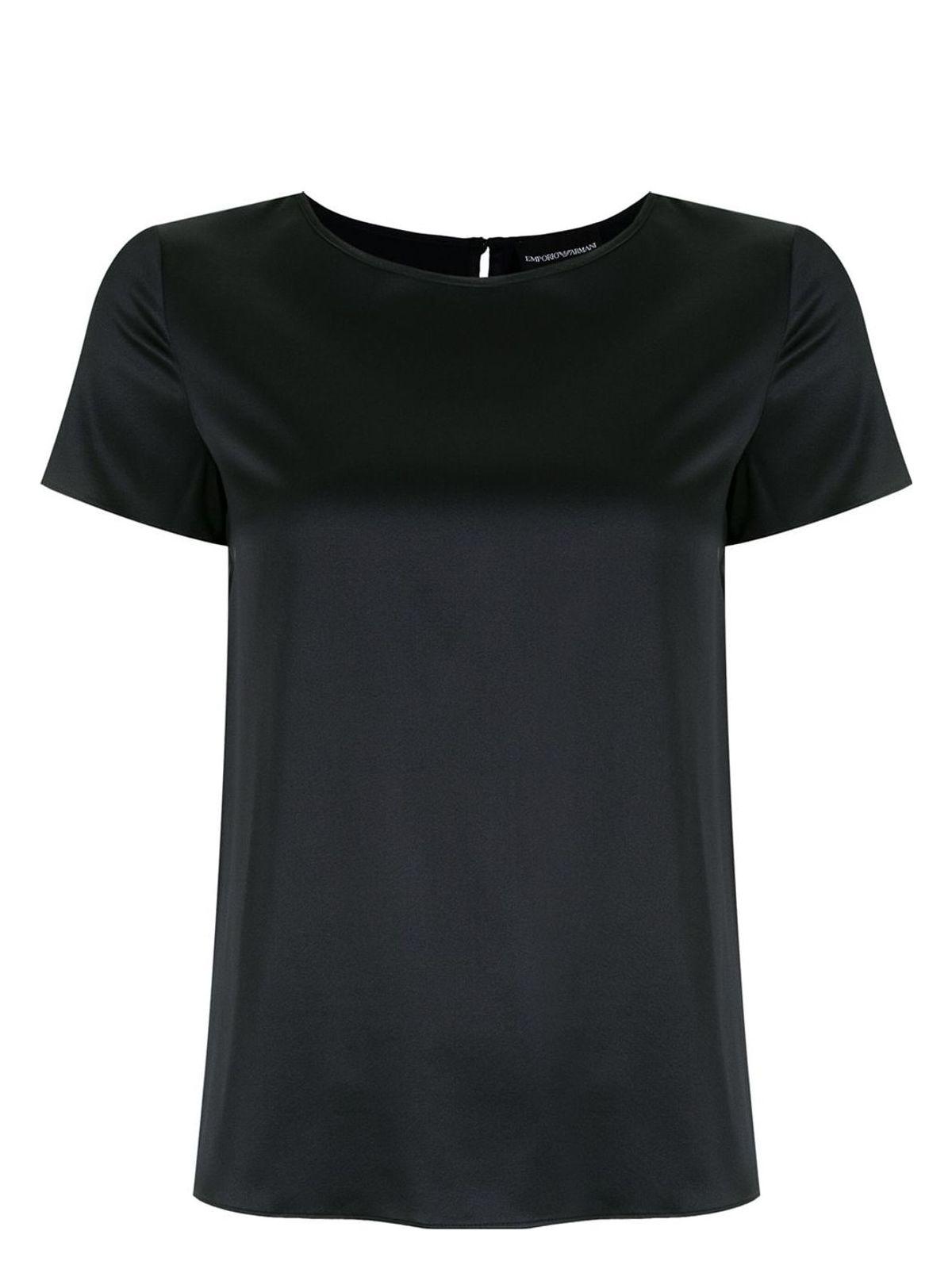 Emporio Armani Women's Silk Top in Blue