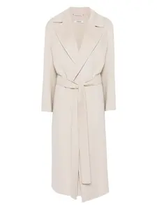 S Max Mara Max Mara Women's Wool Long Coat in Beige