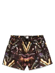 Paul Smith Men's Lumiere Print Swim Shorts in Brown
