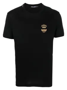 Dolce & Gabbana Men's Logo Cotton T-Shirt in Black