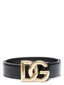 Dolce & Gabbana DG Logo Leather Belt in Black and Zadd Belt in Pink