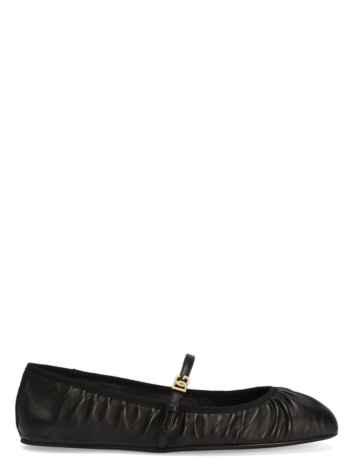 Dolce & Gabbana Women's Leather Ballet Flats and Nappa Ballerinas in Black