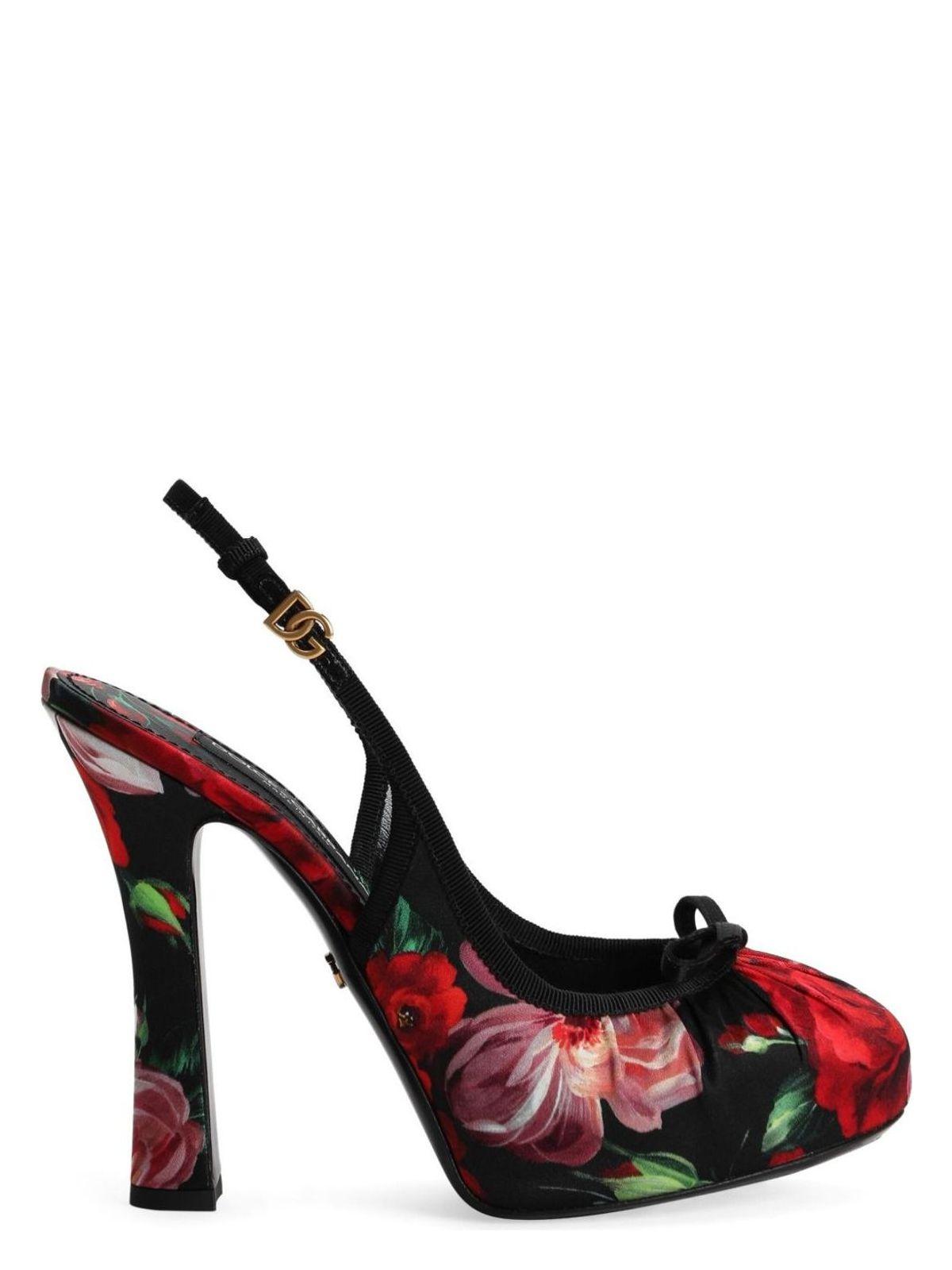 Dolce & Gabbana Women's Satin Slingbacks Pumps in Black