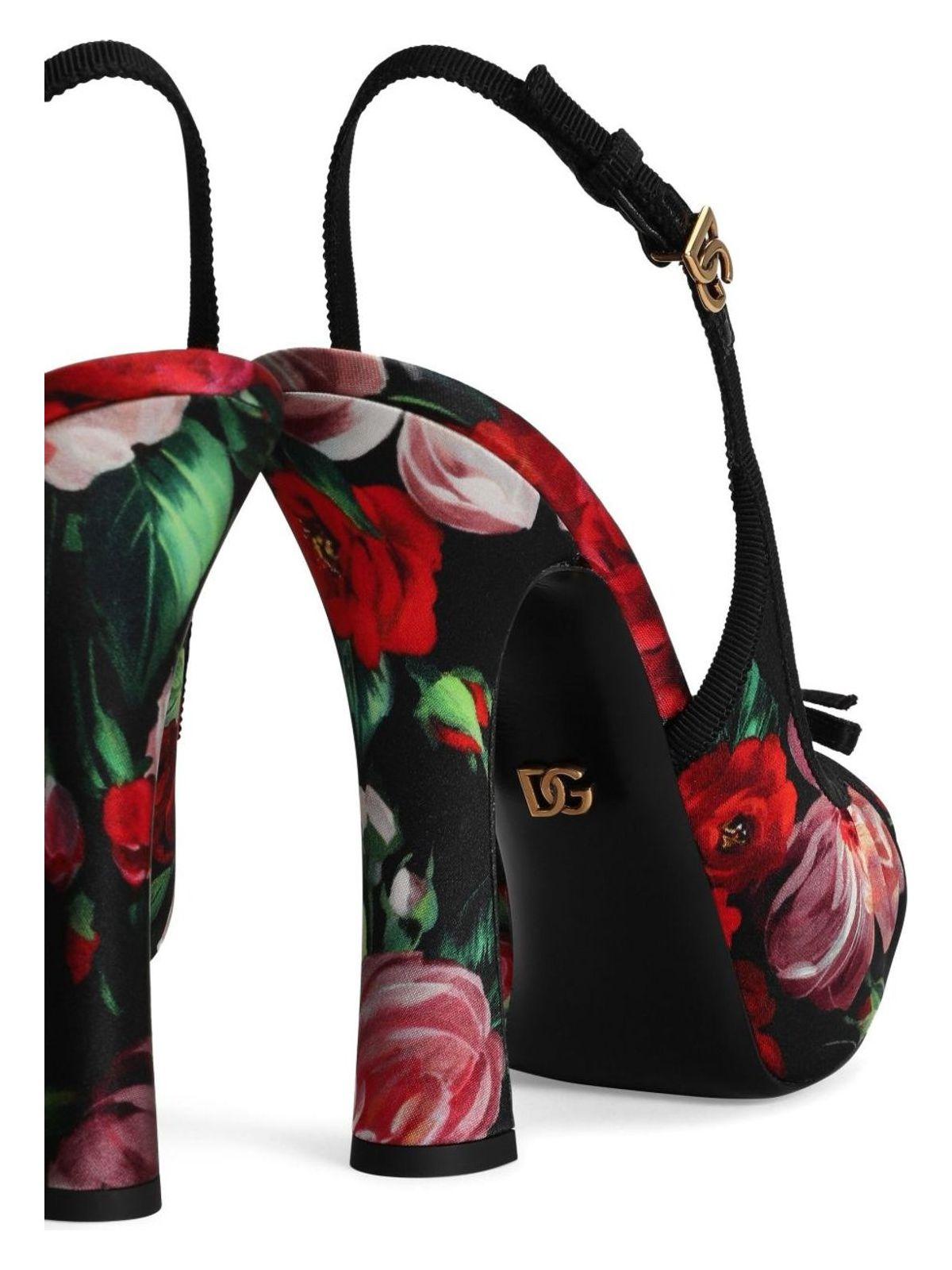 Dolce & Gabbana Women's Satin Slingbacks Pumps in Black