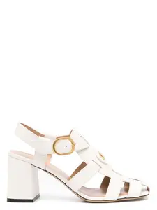 Valentino Garavani Women's Vlogo Signature Leather Sandals in Ivory
