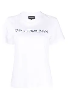 Emporio Armani Women's Logo Cotton T-Shirt in White