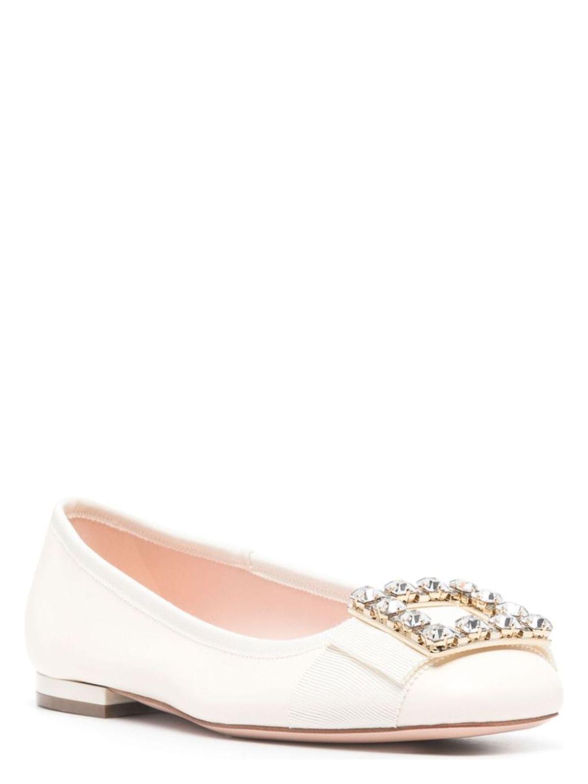 Roger Vivier Women's Très Vivier Leather Ballet Flats