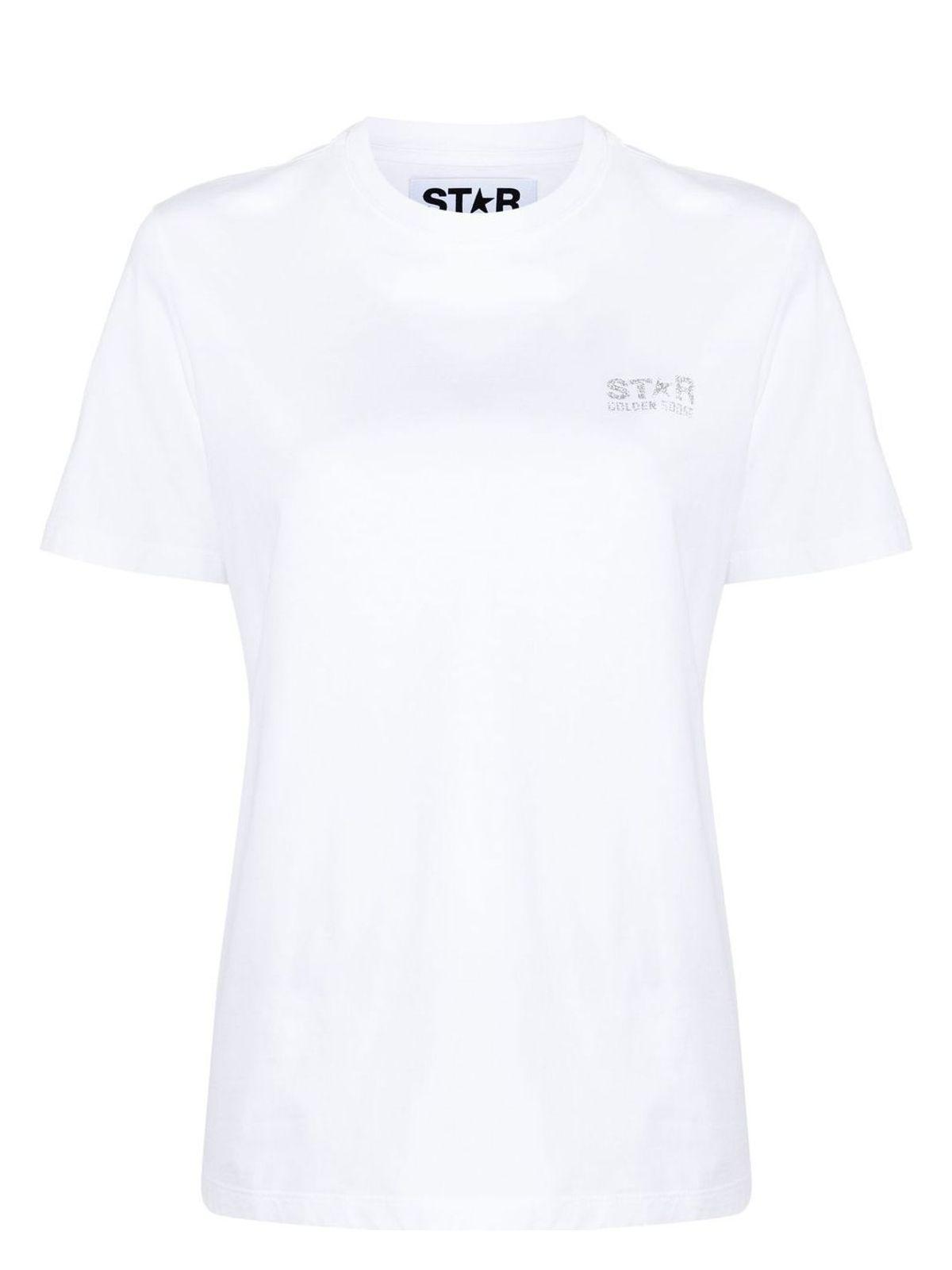 Golden Goose Women's Logo Cotton T-Shirt in White