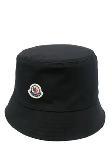 Moncler Women's Logo Bucket Hat in Black