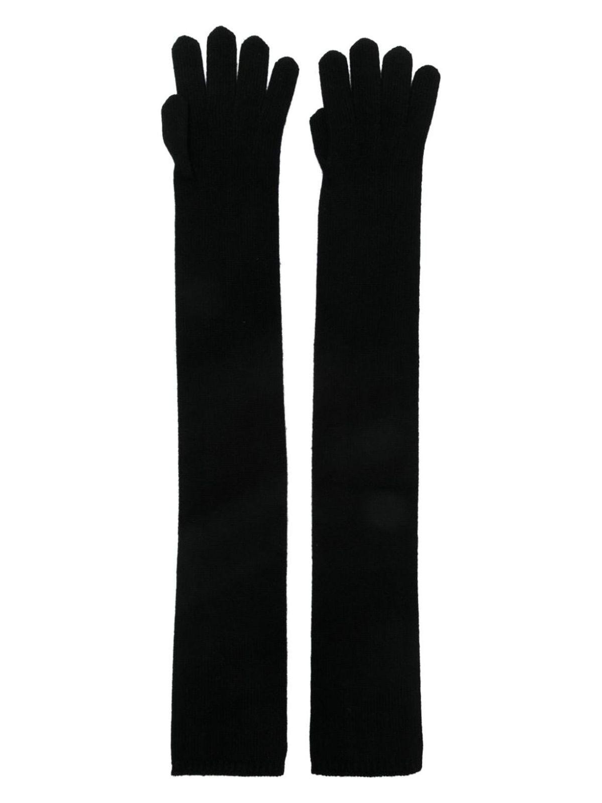 Max Mara Women's Cashmere Gloves in Black