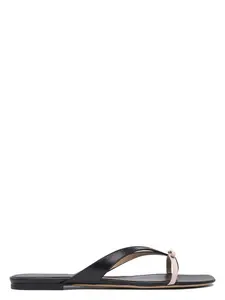 Ferragamo Women's Leather Sandals in Black