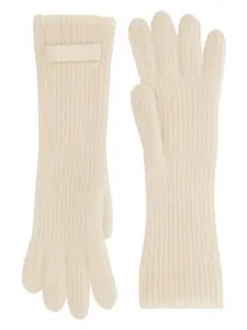 Jacquemus Women's Grosgrain Logo Gloves in Ivory
