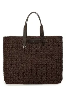 Dolce & Gabbana Woven Mesh Shopping Bag in Brown