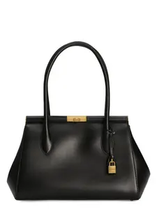 Dolce & Gabbana Marlene Leather Shopping Bag in Black