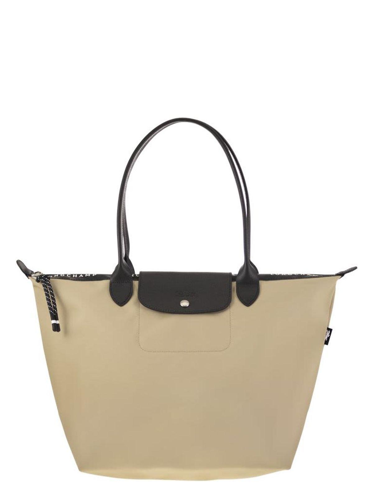 Longchamp Le Pliage Energy Shopping Bag in Light Beige