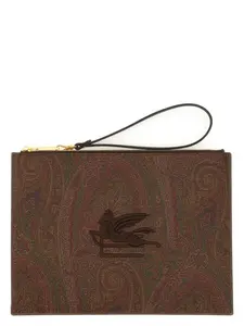 Etro Women's Pouch Paisley Jacquard Medium in Brown