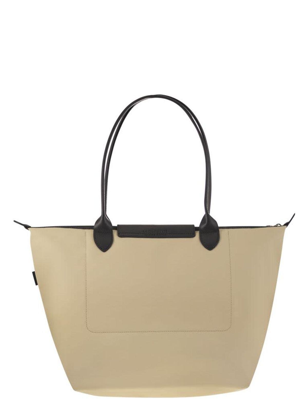 Longchamp Le Pliage Energy Shopping Bag in Light Beige