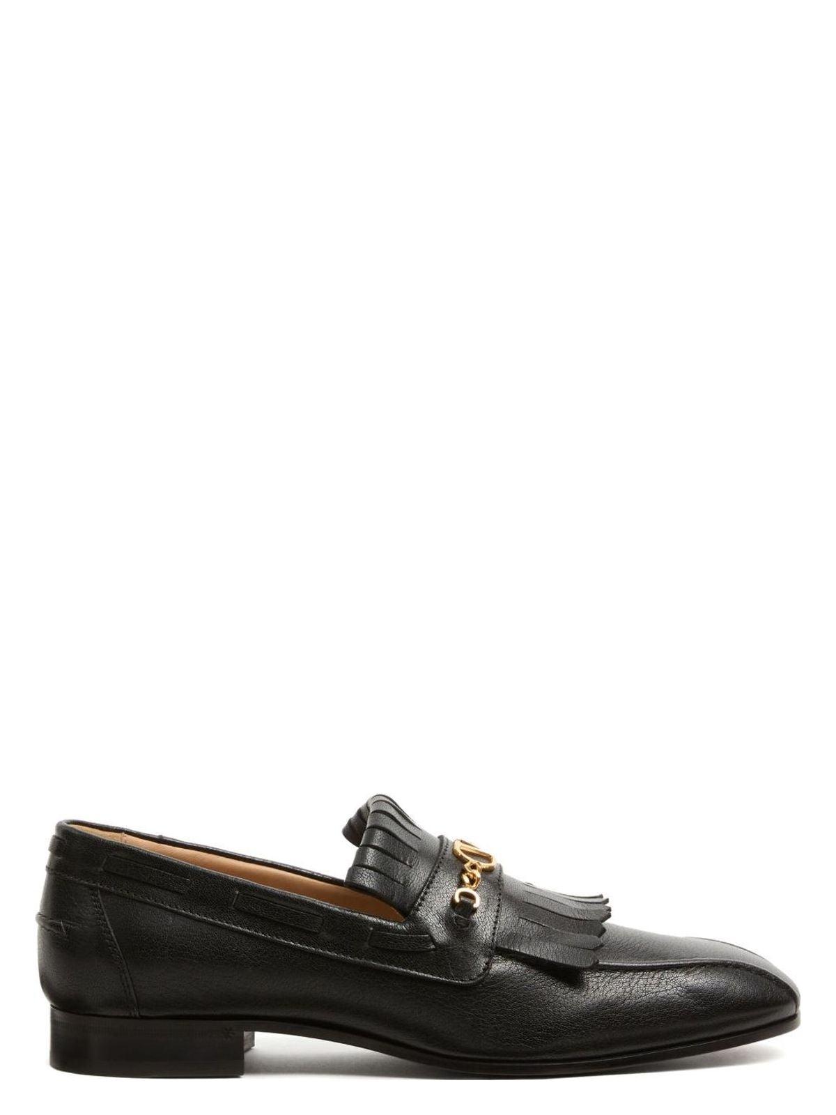 Valentino Garavani Men's Vlogo Signature Leather Loafers in Black