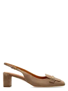 TOD'S Women's Leather and Suede Slingback Pumps