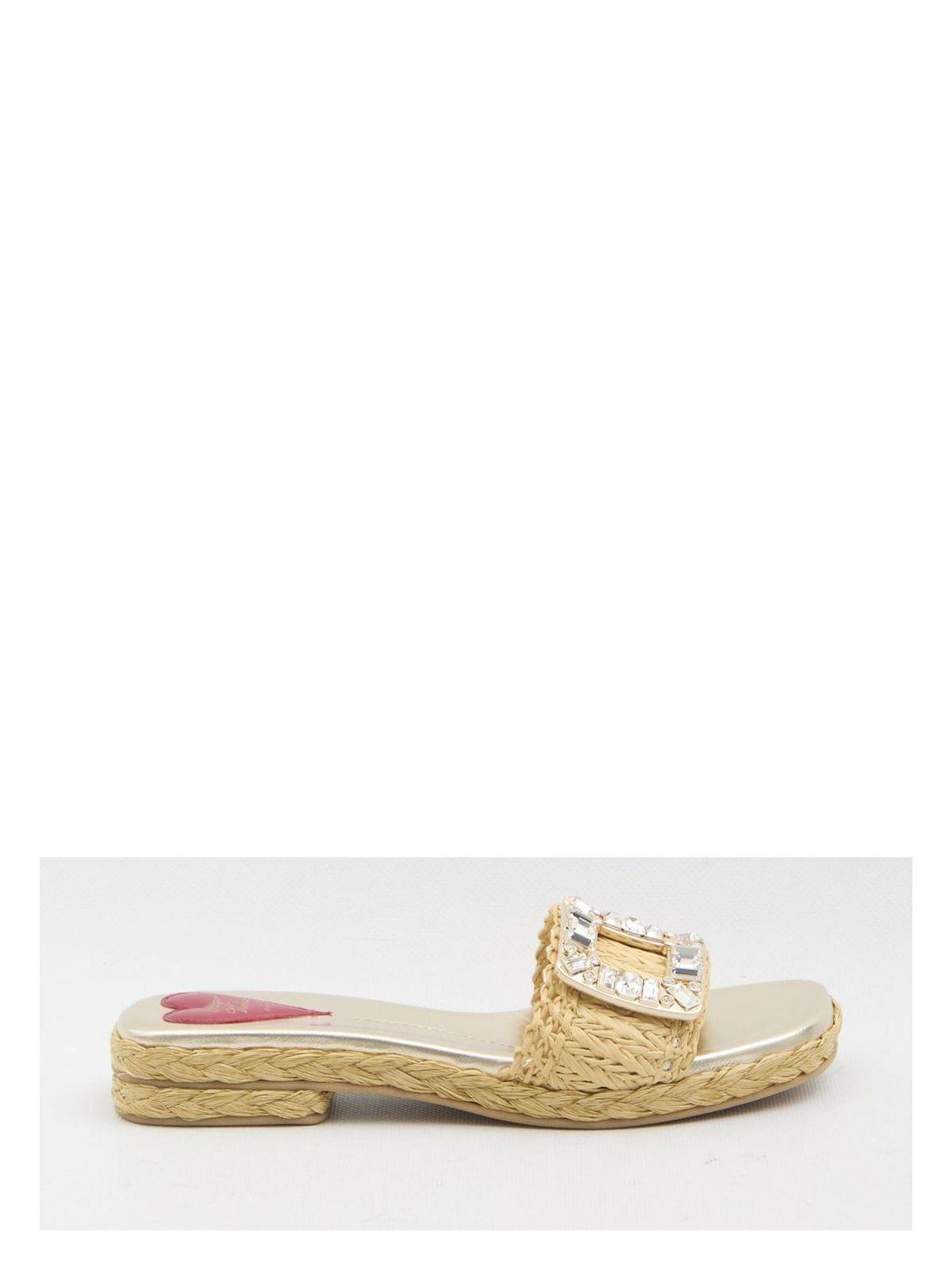 Roger Vivier Women's Buckle Sandals in Ivory