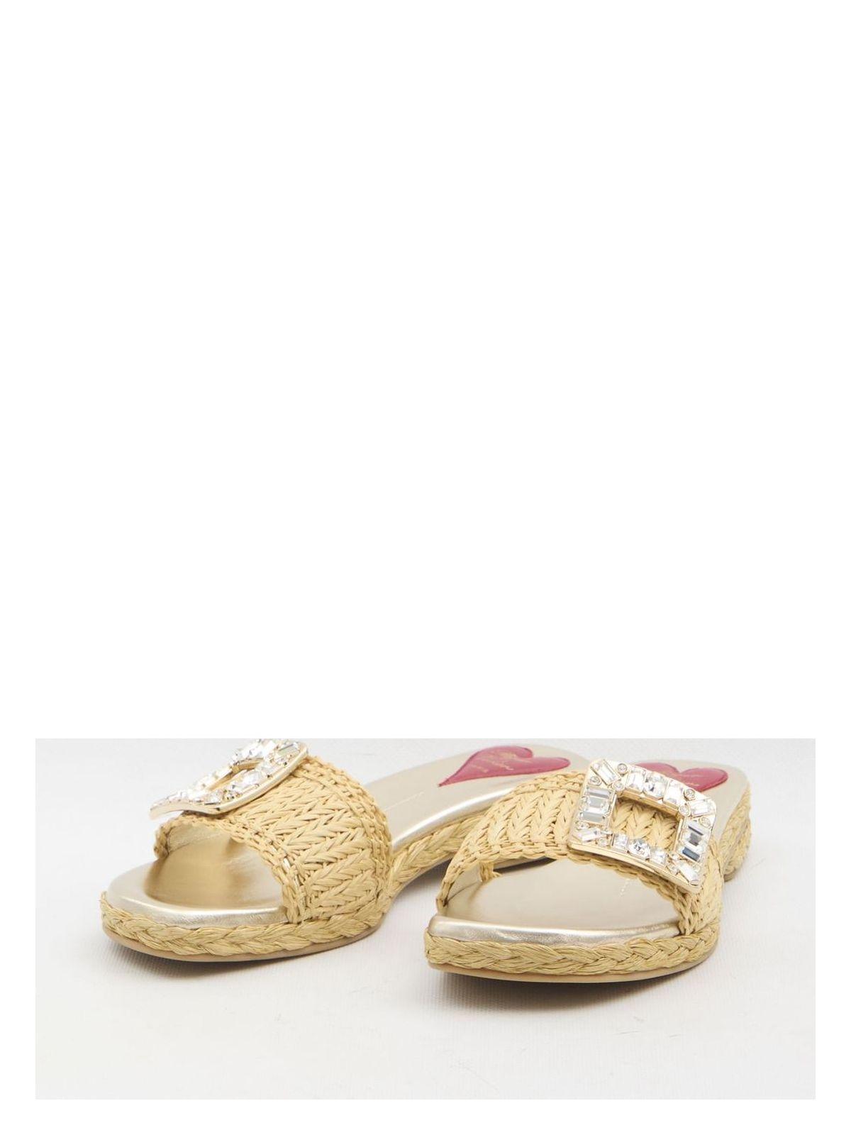 Roger Vivier Women's Buckle Sandals in Ivory