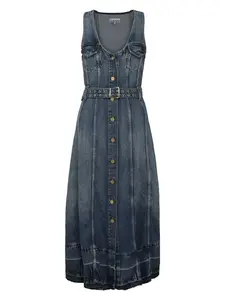 Ganni Women's Dress in Denim