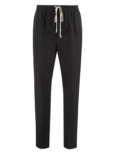 Rick Owens Men's Cotton Trousers in Black