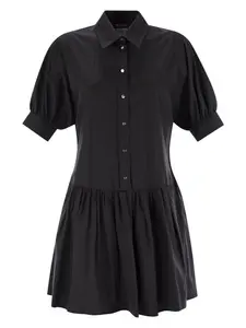 Max Mara Women's Caronte - Poplin Chemisier Dress in Black