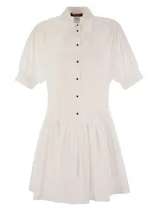 Max Mara Women's Caronte - Poplin Chemisier Dress in White