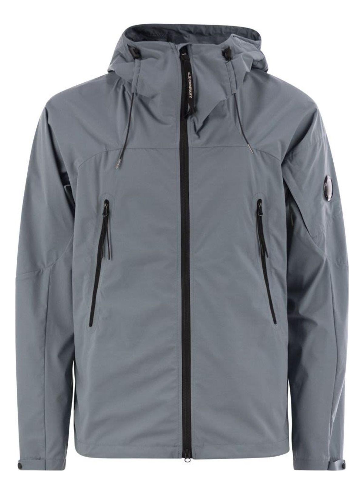 C.p. Company Men's Hooded Jacket Made Of Pro-Tek in Grey