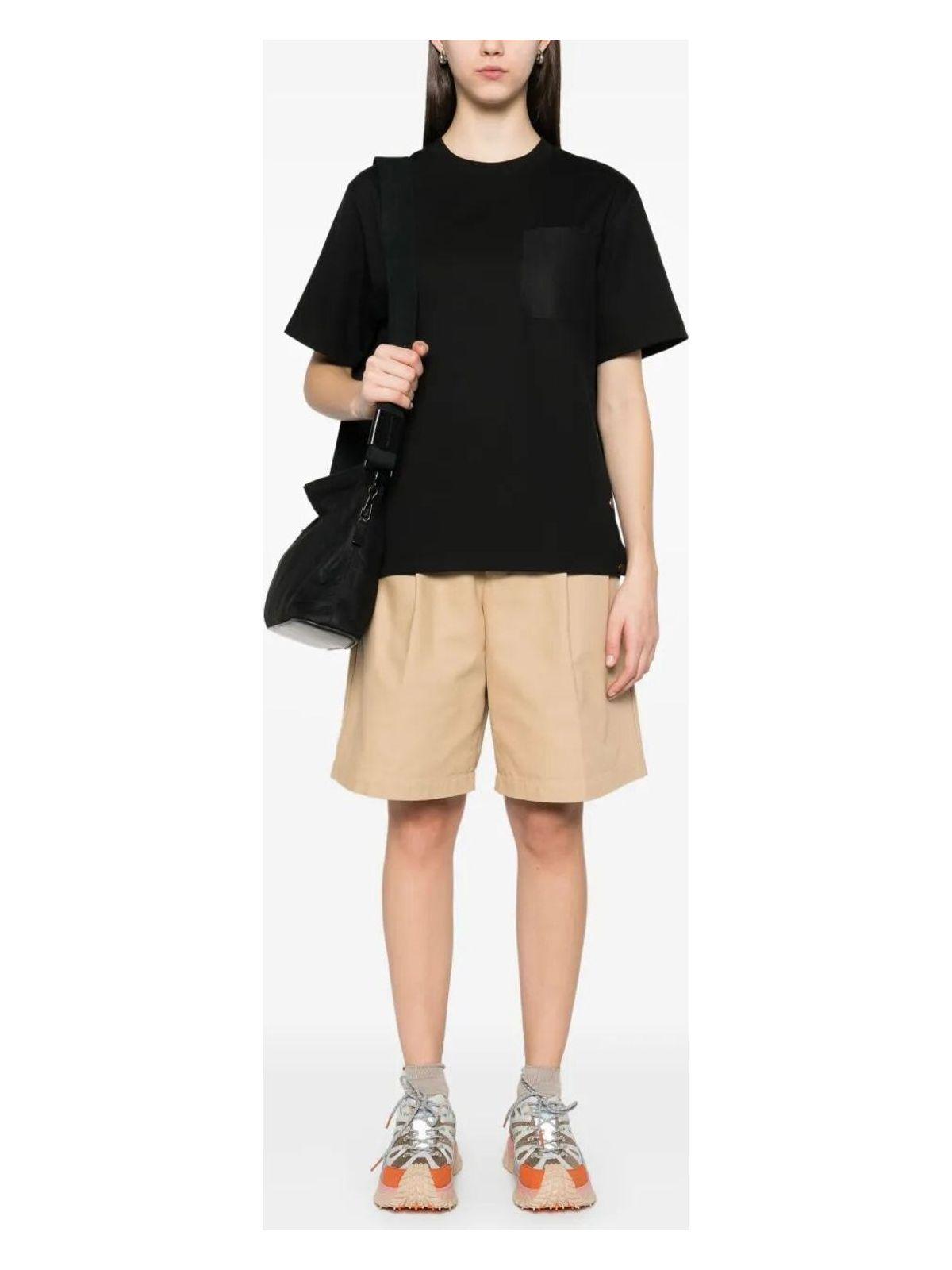 Moncler Women's T-Shirt With Pocket in Black