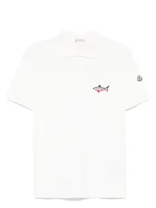 Moncler Men's SS Polo T-Shirt in White