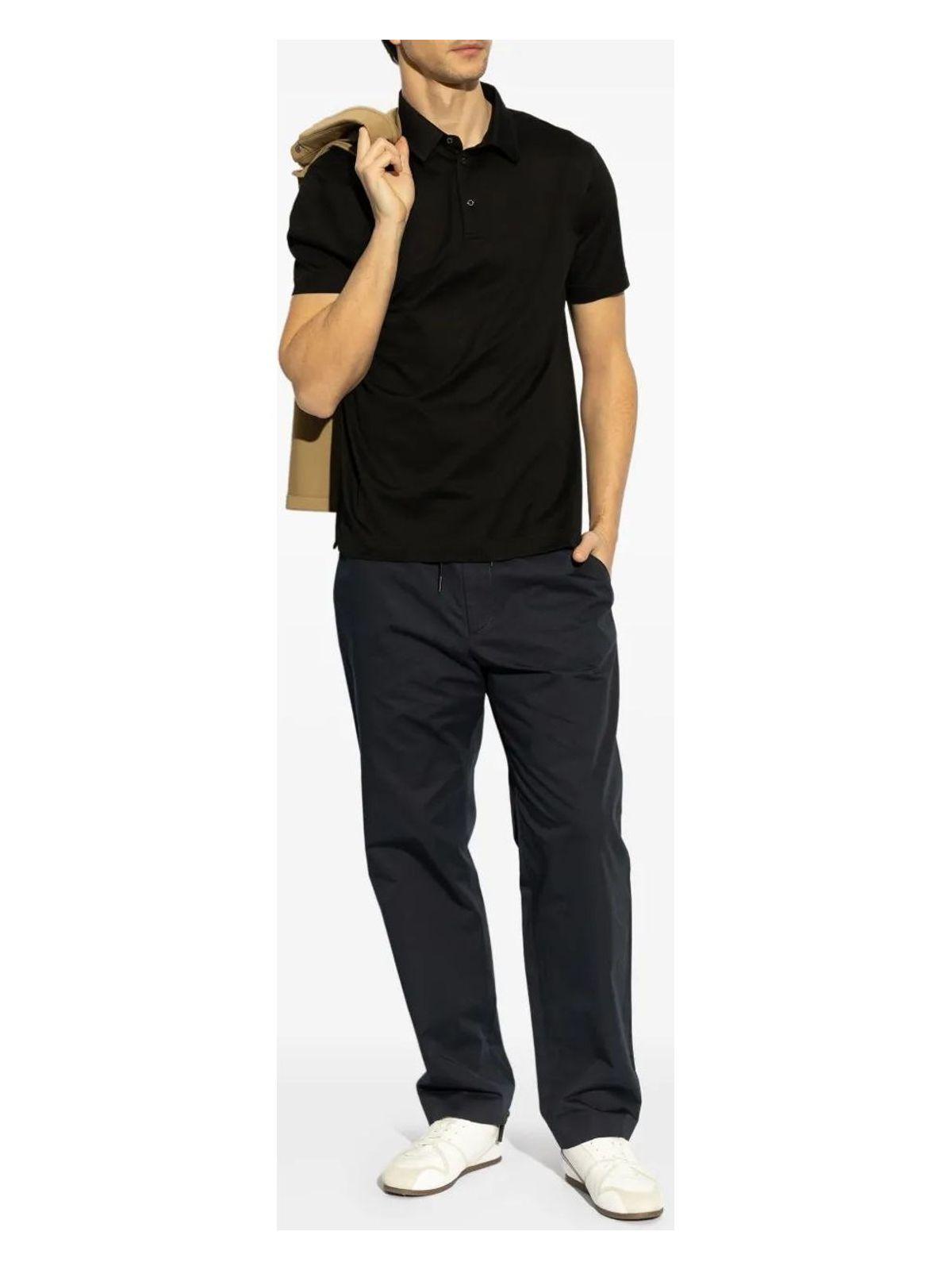 Moncler Men's Ss Polo T-Shirt in Black