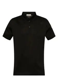 Moncler Men's Ss Polo T-Shirt in Black