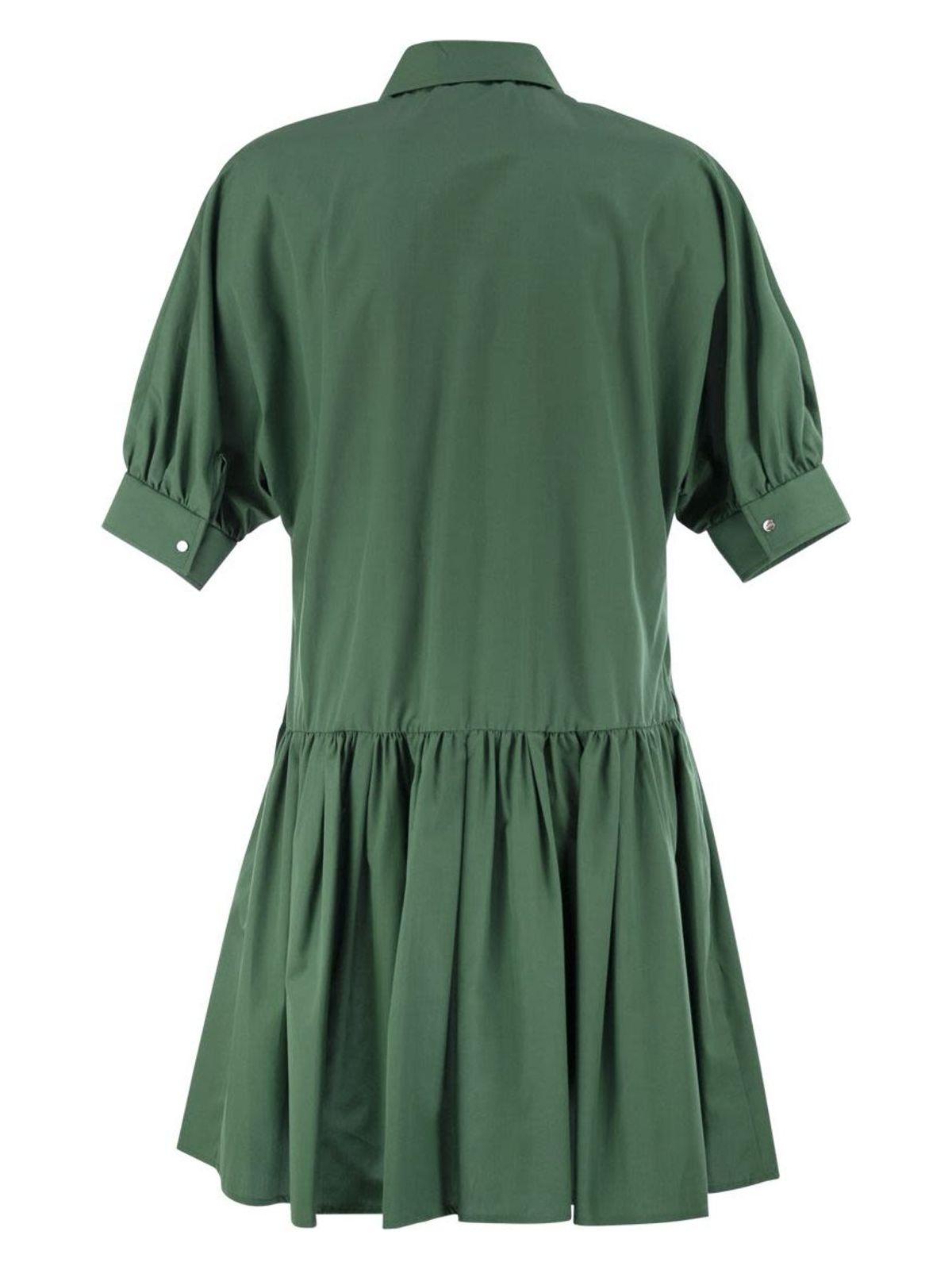Max Mara Women's Caronte - Poplin Chemisier Dress in Green
