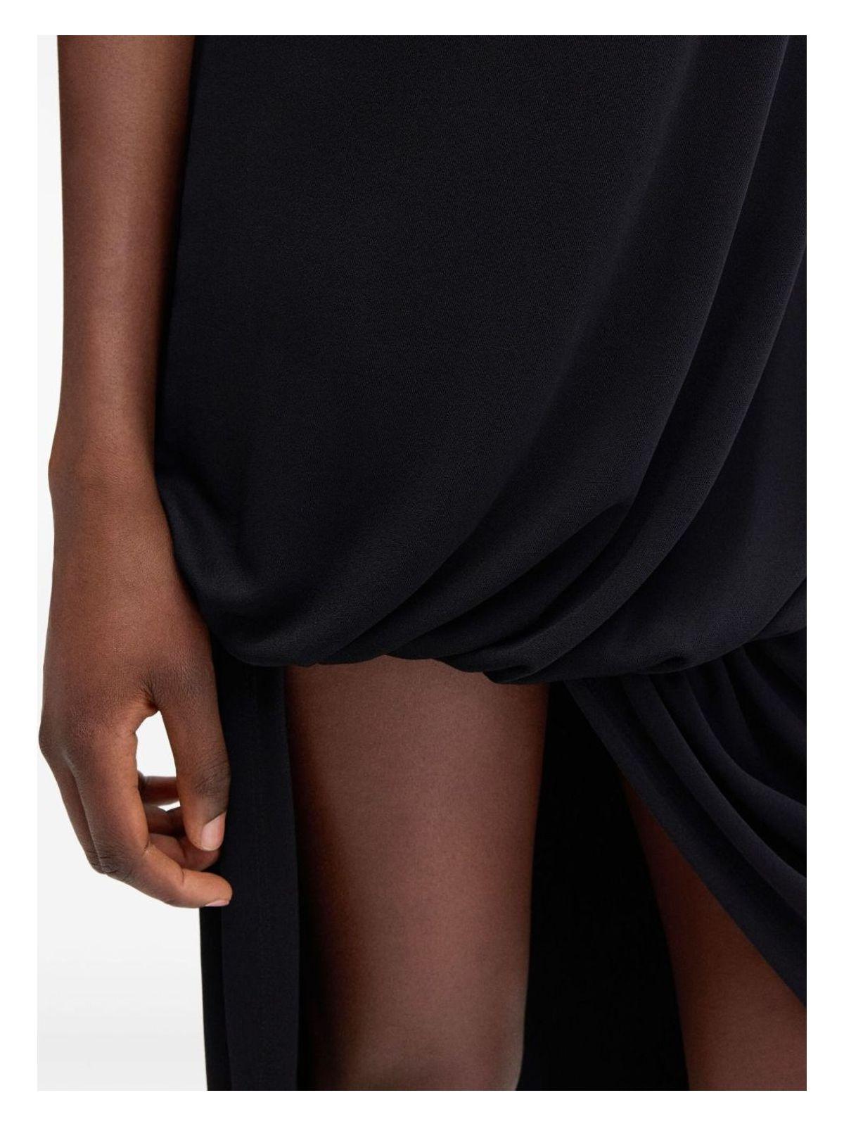 Jacquemus Women's Elegant Short Peplum Dress in Black