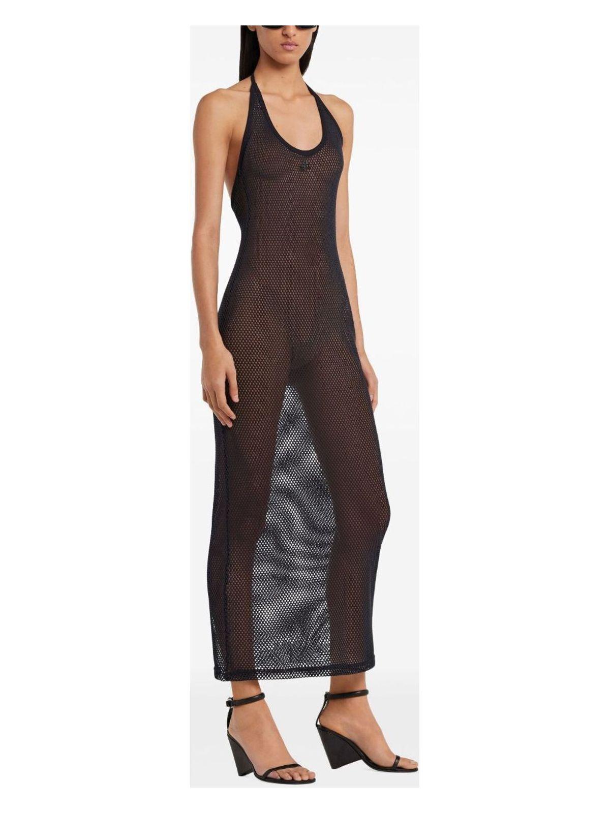 Courrèges Women's Cotton Long Tank Dress in Black