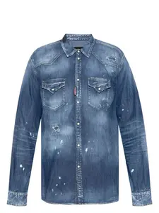 Dsquared2 Men's Denim Shirt in Navy Blue