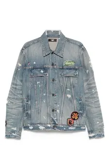 Amiri Vintage Pegasus Trucker Jacket in Blue