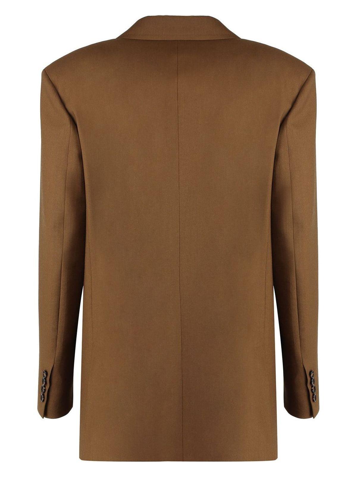 Max Mara Women's Palanca Double Breasted Blazer in Brown