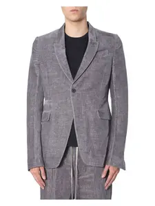 Rick Owens Men's Single-Breasted Jacket in Grey