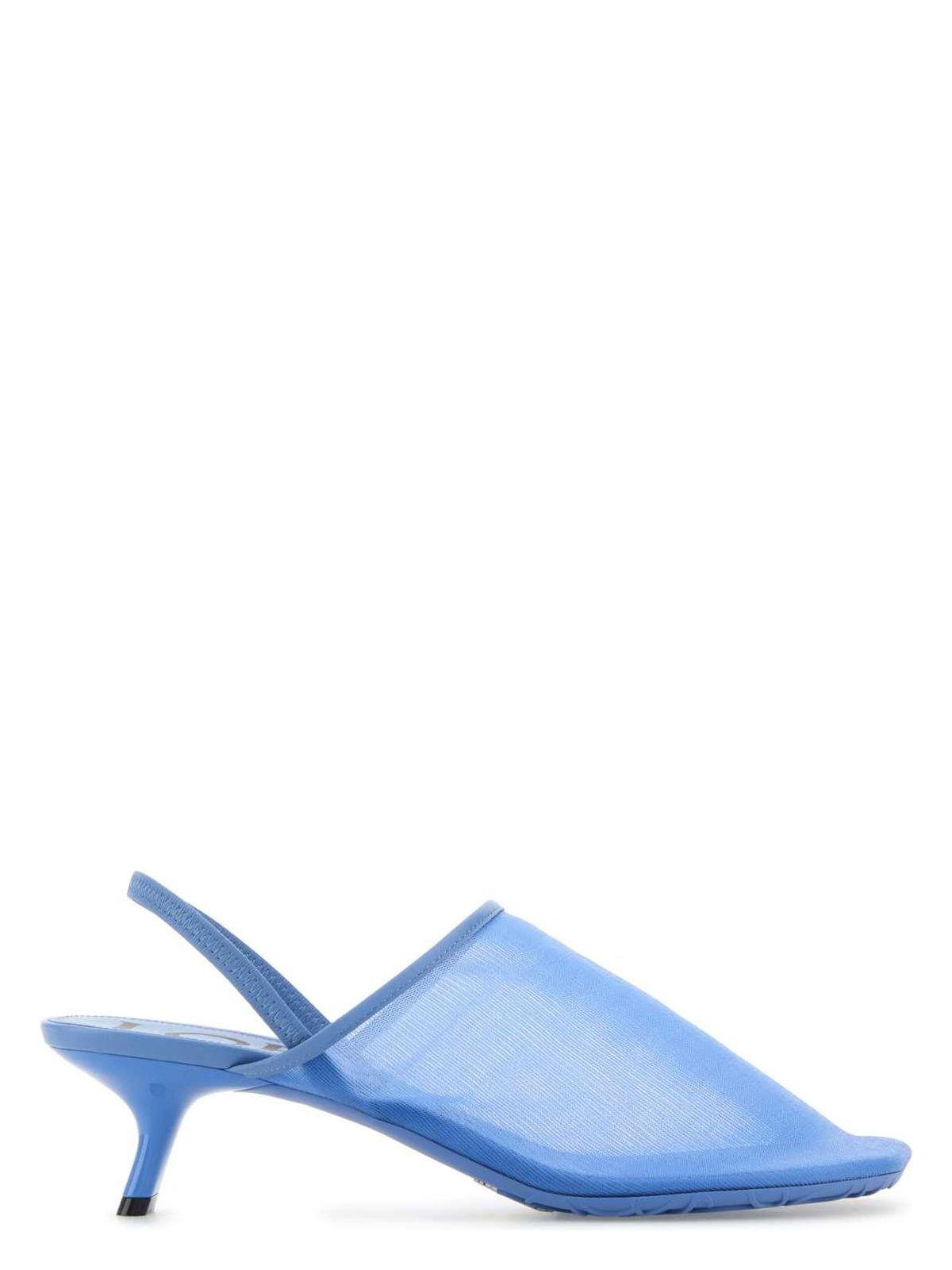 Loewe Cerulean Blue Mesh Petal Pumps